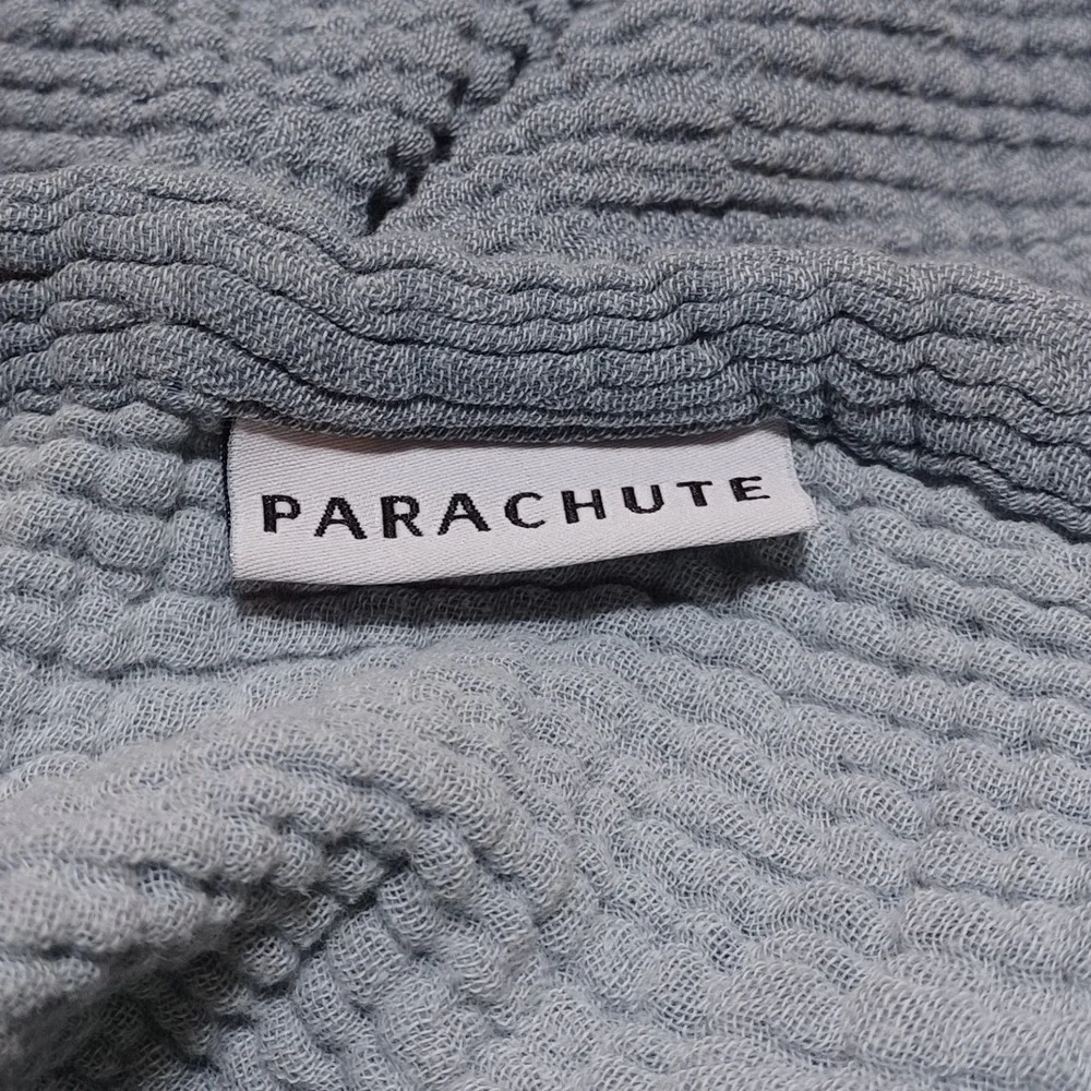 Parachute Cloud Cotton King Pillow Shams Set 2 Sky Blue Organic Gauze Luxury